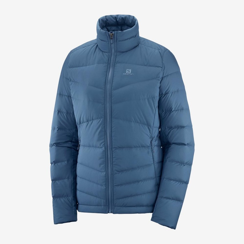 Salomon Transition Down Jacket W Jakke Dame Mørkeblå | 10429-IZDO