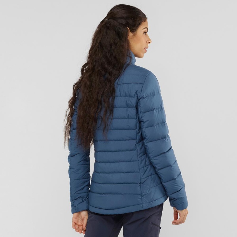 Salomon Transition Down Jacket W Jakke Dame Mørkeblå | 10429-IZDO