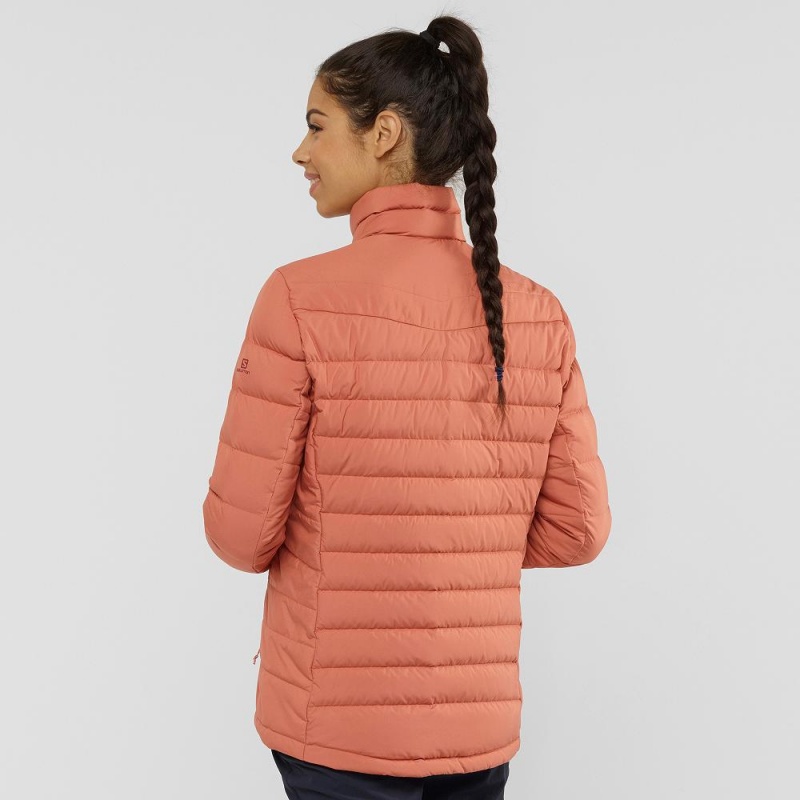 Salomon Transition Down Jacket W Jakke Dame Orange | 84527-PKOZ