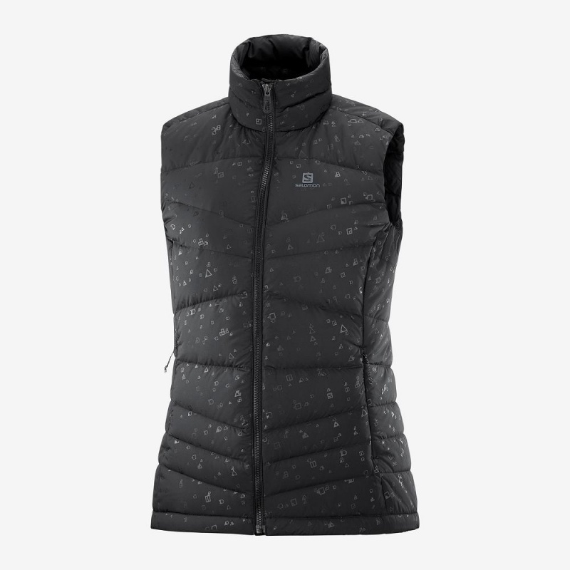 Salomon Transition Down Vest W Jakke Dame Sort | 71923-YJOL