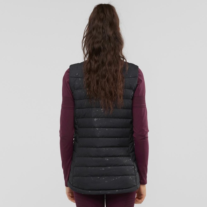 Salomon Transition Down Vest W Jakke Dame Sort | 71923-YJOL