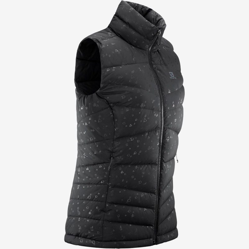 Salomon Transition Down Vest W Jakke Dame Sort | 71923-YJOL