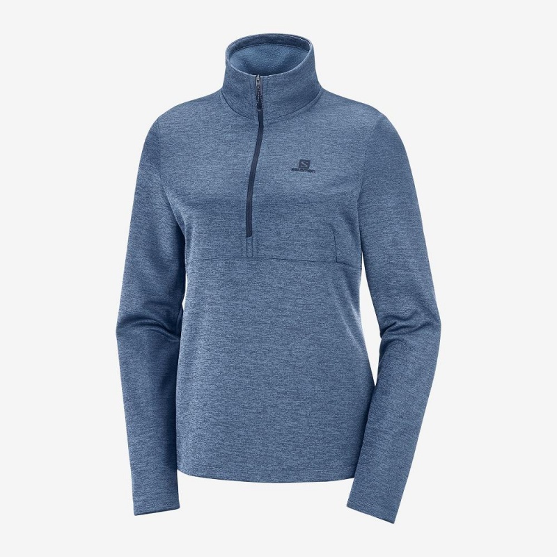 Salomon Transition Half Zip W Skijakker Dame Mørkeblå | 96045-GNHI