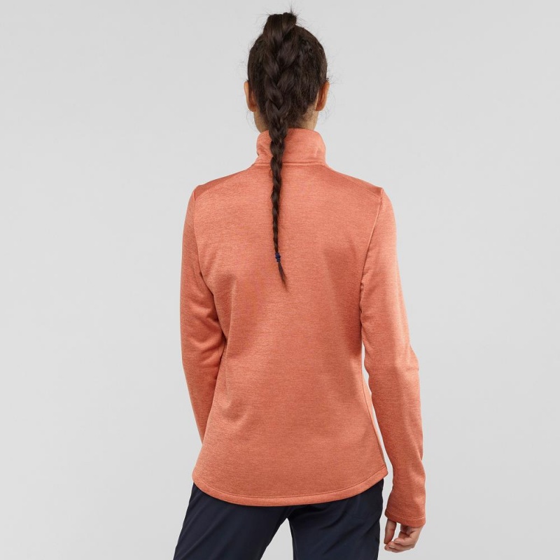 Salomon Transition Half Zip W Skijakker Dame Orange | 04861-EGFC