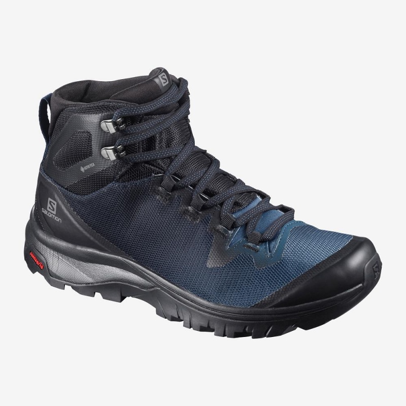 Salomon Vaya Mid Gore-Tex Vandrestøvler Dame Sort | 04369-DJWX