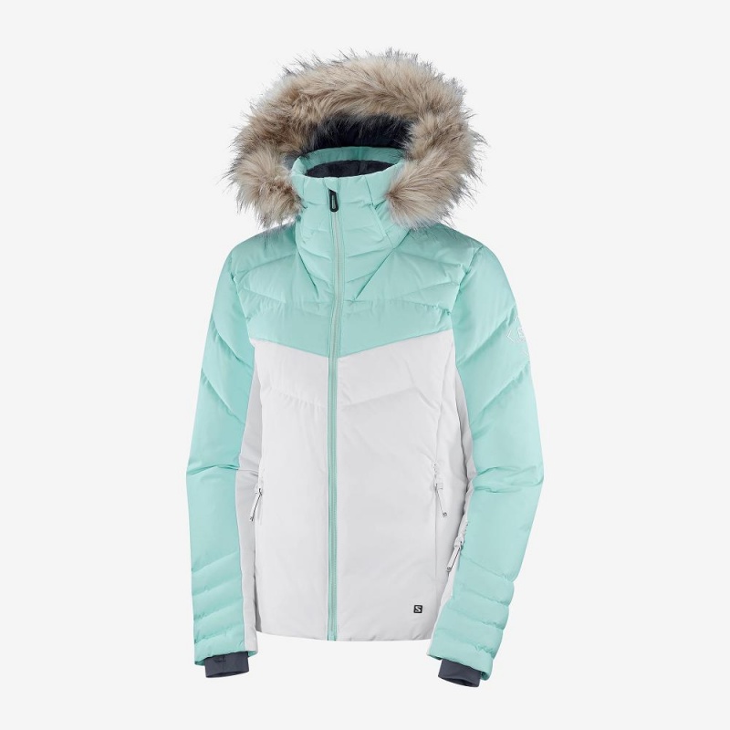 Salomon Warm Ambition Jacket W Skijakker Dame Hvide | 80341-ODZA