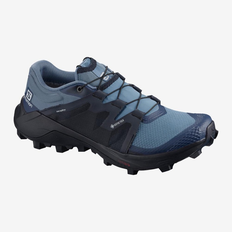 Salomon Wildcross Gtx Trail Løbesko Dame Blå | 07945-MCXJ