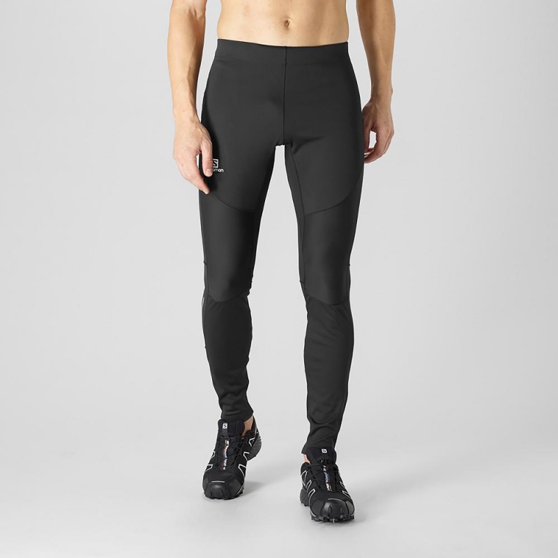 Salomon Windstopper Tight M Tights Herre Sort | 52196-QKUT