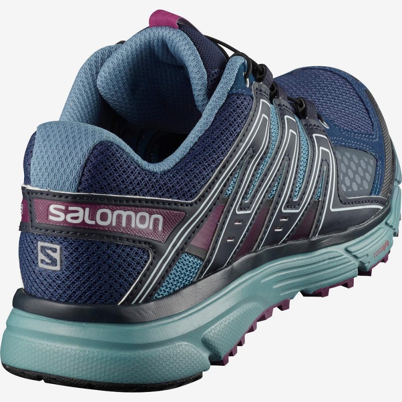 Salomon X-Mission 3 W Trail Løbesko Dame Blå | 28310-PIAZ