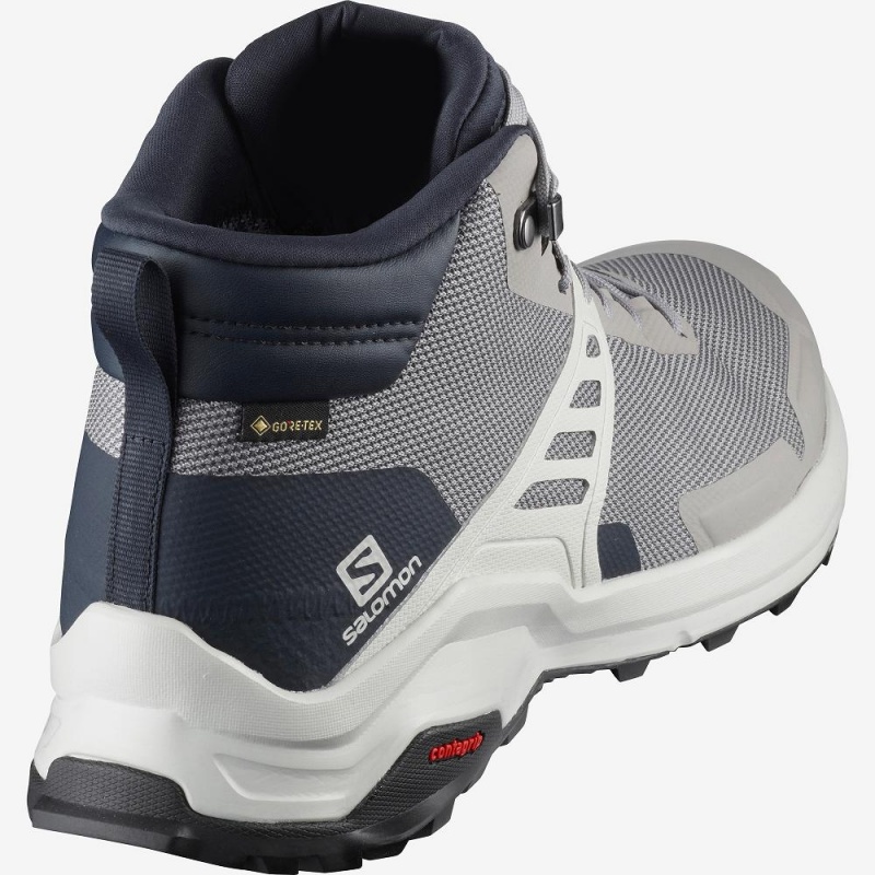 Salomon X Raise Mid Gore-Tex Vandrestøvler Herre Gray | 34601-TFDH