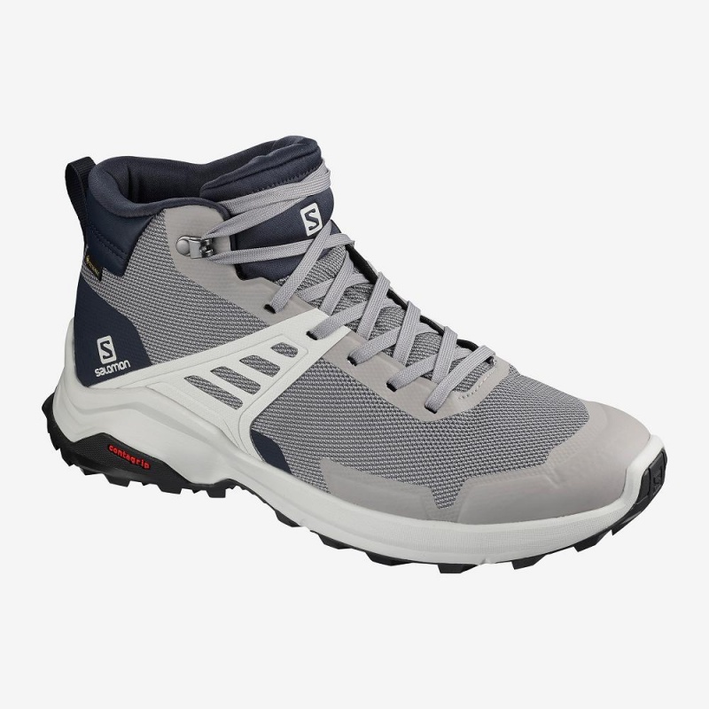 Salomon X Raise Mid Gore-Tex Vandrestøvler Herre Gray | 34601-TFDH