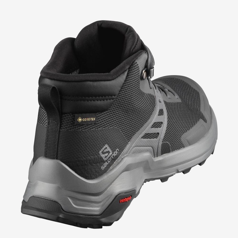 Salomon X Raise Mid Gore-Tex Vandrestøvler Dame Gray | 25741-UBXV