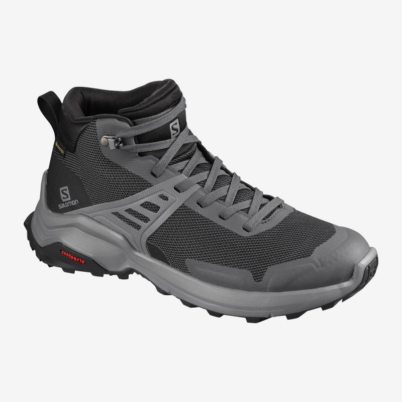 Salomon X Raise Mid Gore-Tex Vandrestøvler Dame Gray | 25741-UBXV