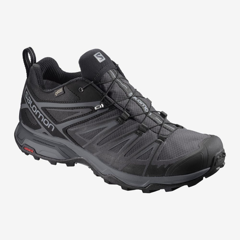 Salomon X Ultra 3 Brede Gore-Tex Trekking Herre Sort | 24708-PXNW