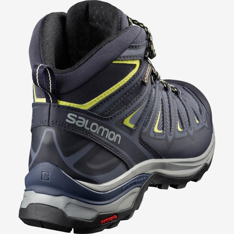 Salomon X Ultra 3 Mid Gore-Tex Vandrestøvler Dame Blå | 74081-ILMT