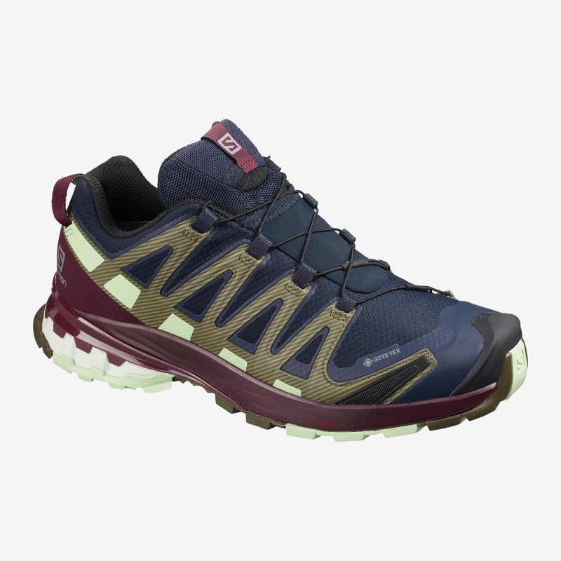 Salomon Xa Pro 3D V8 Gore-Tex Trail Løbesko Dame Mørkeblå | 23716-OKRB