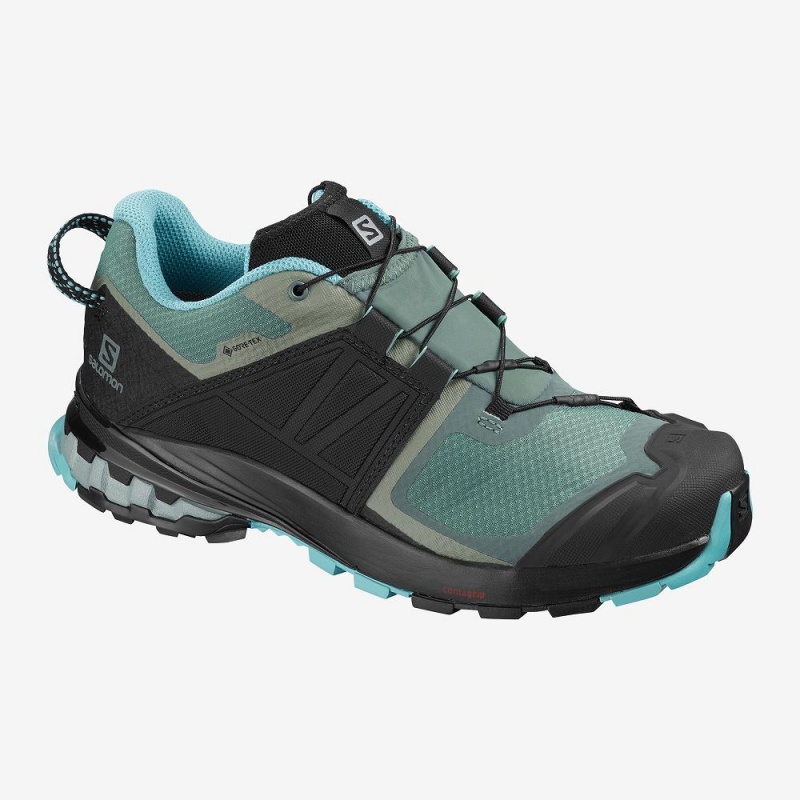 Salomon Xa Wild Gore-Tex Trail Løbesko Dame Blå | 23894-GTIQ